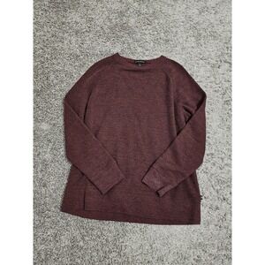 Banana Republic Men's Pullover Knit Long Sleeve Shirt Maroon Size M